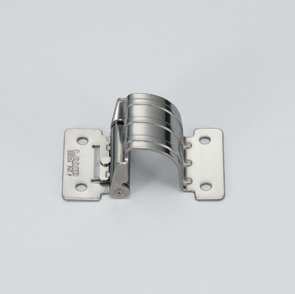 A concealed stainless steel torque hinge by Sugatsune America.